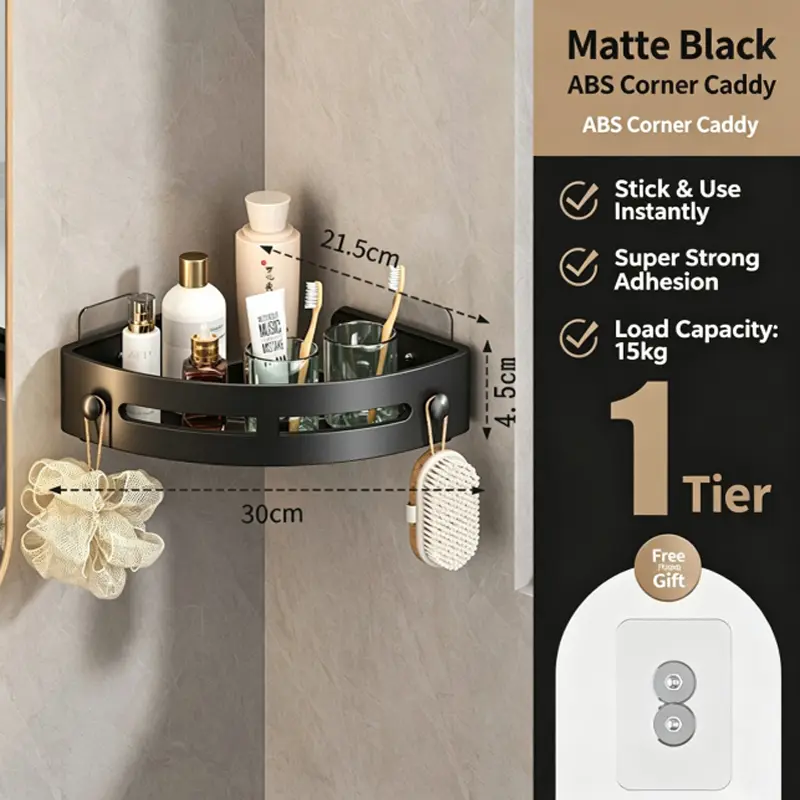 Bathroom triangle shelf Bathroom shelf Toilet shelf Non perforated storage shelf Towels, Non perforated plastic triangle shelf Bathroom washbasin Wall mounted shelf Toilet corner storage corner shelf