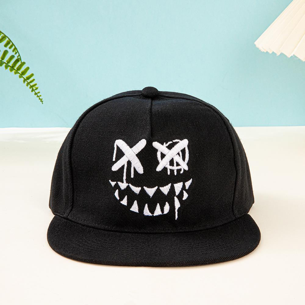 2026 New Cross-Border Hip Hop Flat Bill Baseball Cap Funny Halloween Pumpkin Ghost Devil Hat for Street Dance Outdoor