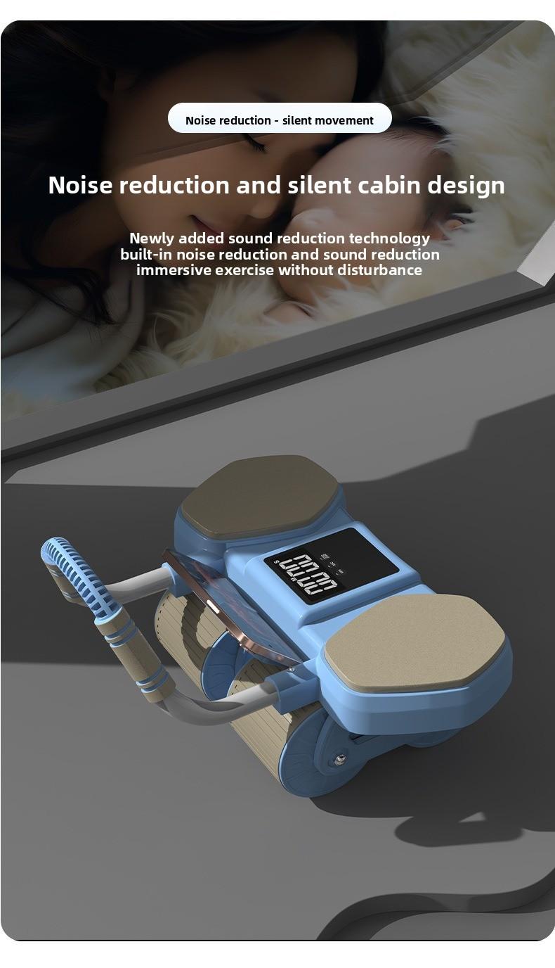 2026 four-wheel abdominal wheel automatic rebound abdominal device, thin belly curling device, abdominal muscle fitness equipment