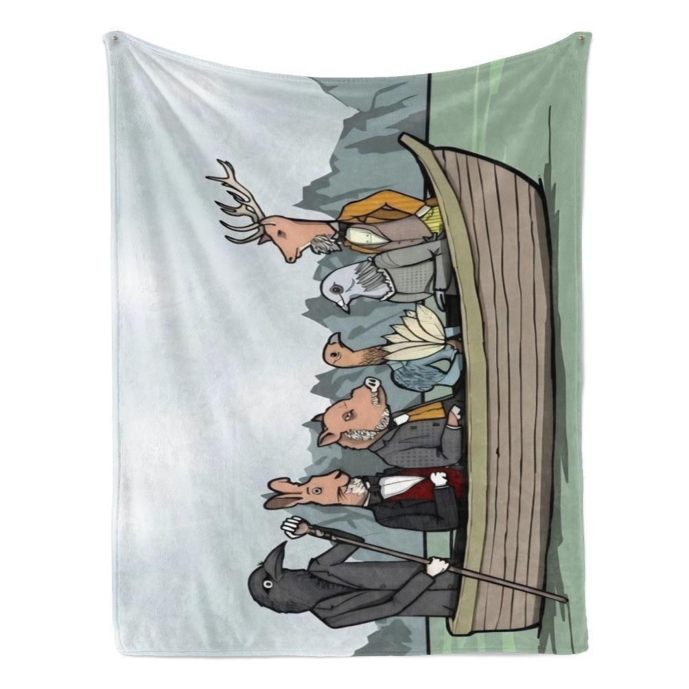 Rusty Lake Theme Flannel Blanket Surreal Mystery Game Throw Soft Cozy Plush Blanket for Couch Sofa Bed Indie Puzzle Art Aesthetic Home Decor Lightweight Travel Blanket Gamer Fan Collection Gift All Season Comfort Decorative Bed Cover