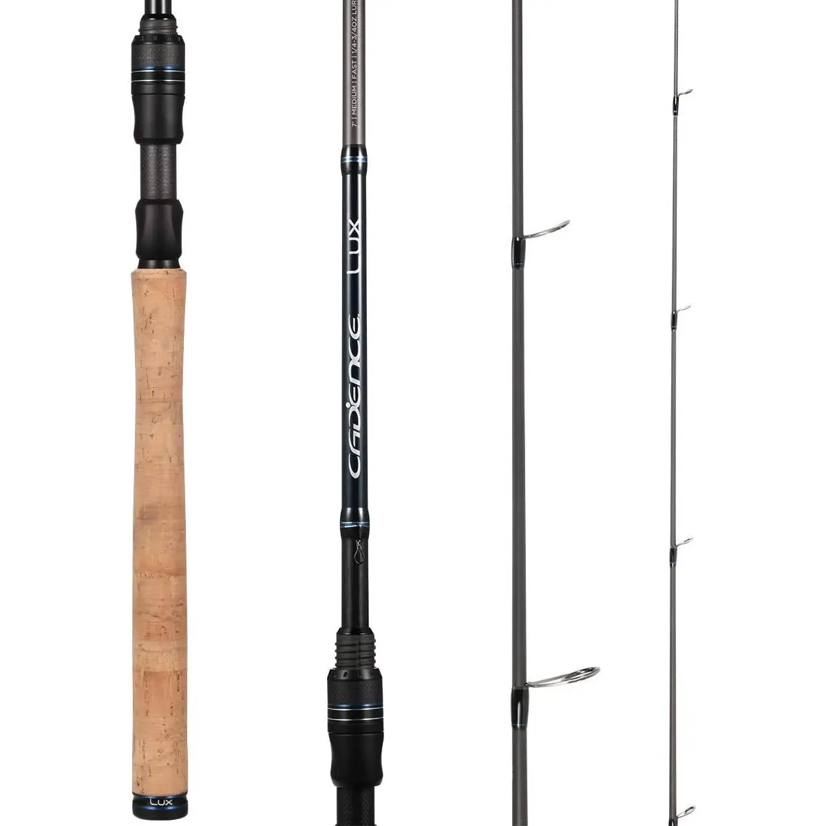 2 count  Spinning Rod, 6.6-7  Travel Fishing Rod - Both Use in Day Nighttime with 30-Ton Carbon Blank Easy to Use for Various Inland Lake