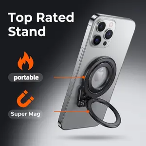 Magnetic aluminum alloy phone ring, suitable for MagSafe grip; dual-sided N52 super magnetic force; compatible with car mounts; MagSafe accessories, suitable for iPhone 17/16/15/14/13 Pro Max Plus. Ideal for birthday gifts, graduation gifts, and other