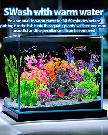 13 Aquarium Plants Cave Rock Decor Set& Fish Tank Artificial PlasticPlants,Fish Tank Accessories Small Large Aquarium Decorations Kit