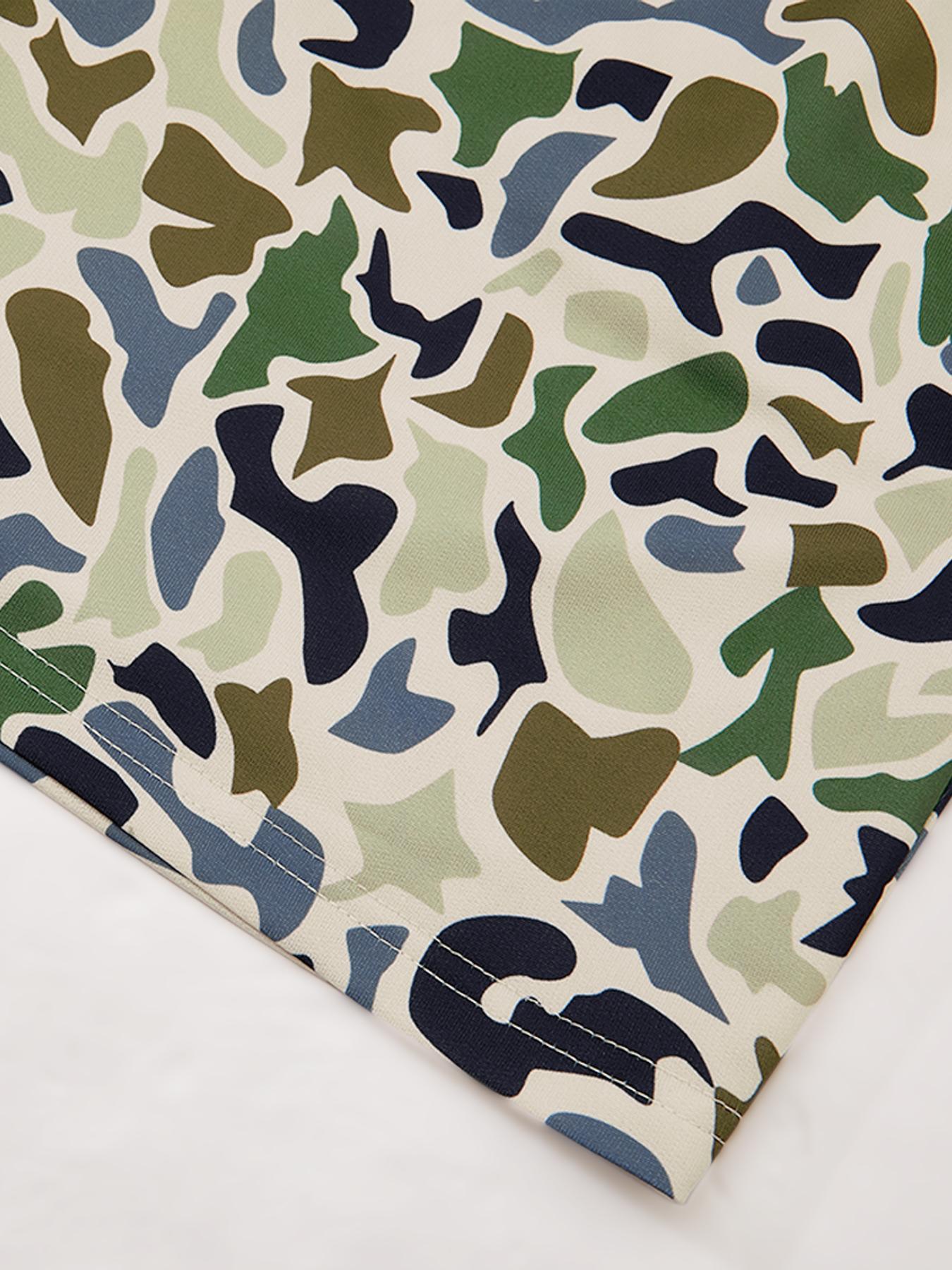 Unisex Camo Print Shorts, Regular Fit Casual Street Shorts for Summer, Fashion Men's Bottoms for Daily Wear