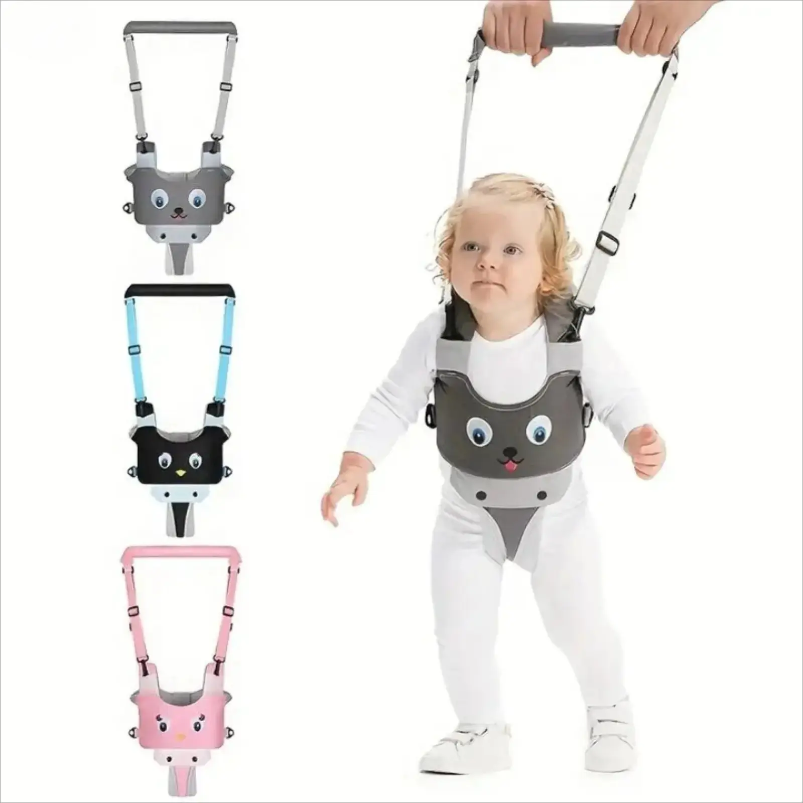 Handheld Baby Walking Harness, Adjustable Soft Breathable Toddler Support Strap, Comfort Safe Assist Belt, Anti-Fall Walking Helper for Infants Learning Walk Cute Daily Baby Essentials summerwins