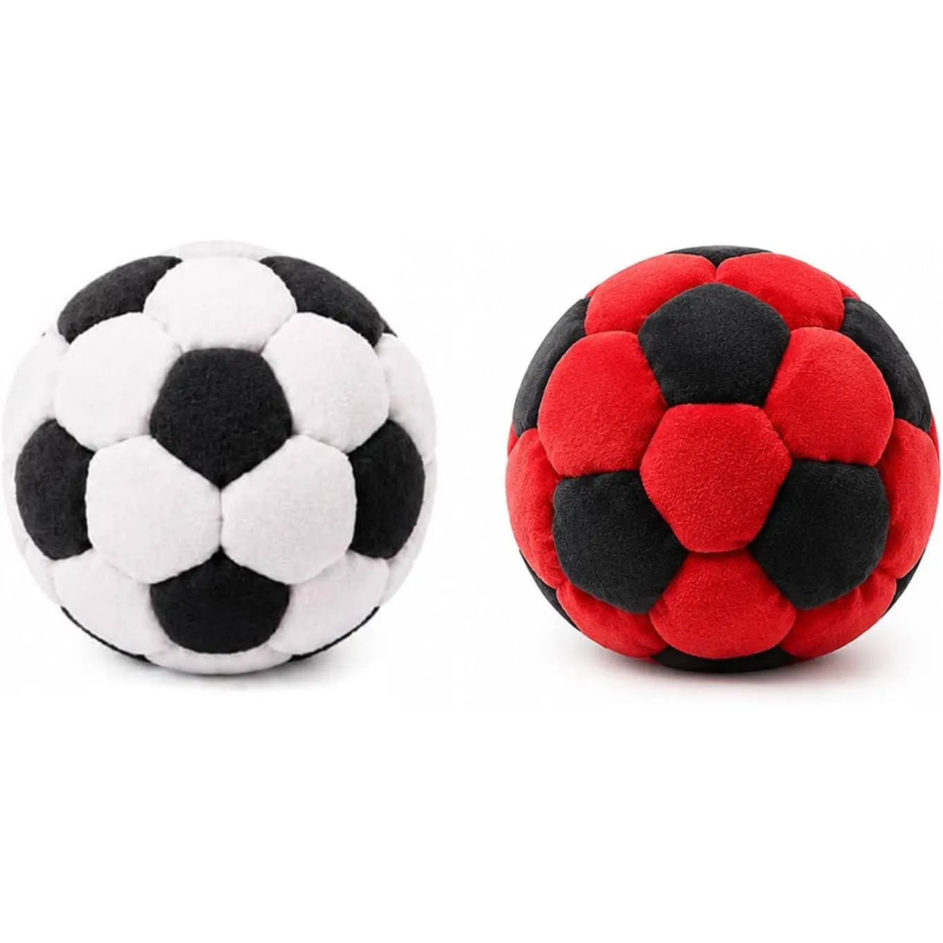 Soccer Style Multi Panel Hacky Sack Footbag, 50g Premium Ceramic Beads Filled Velvet Foot Bag,Soft Kick Ball for Teens, Young Adults, and Casual Players Outdoor Sports Agility Training