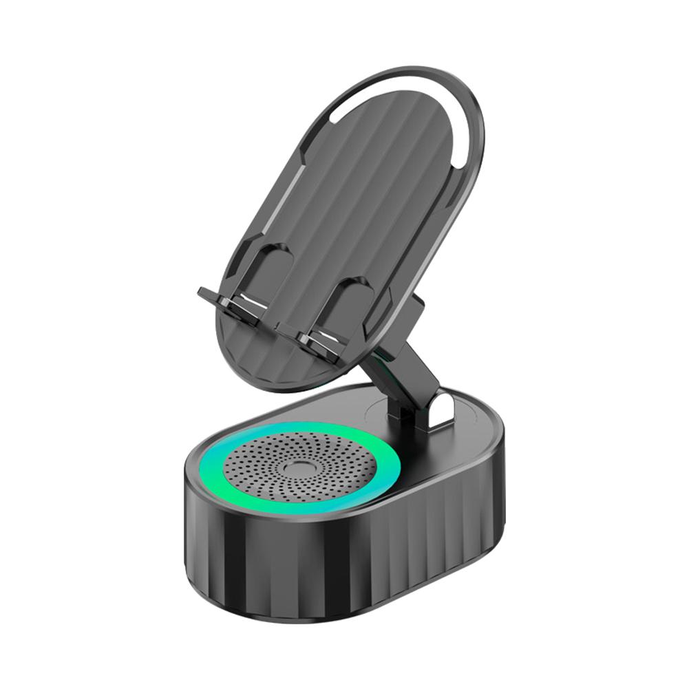 New Cell Phone Holder Stand With Bluetooth Speaker Adjustable Desktop Live Lazy Tablet Bracket Support Portable Wireless Speaker