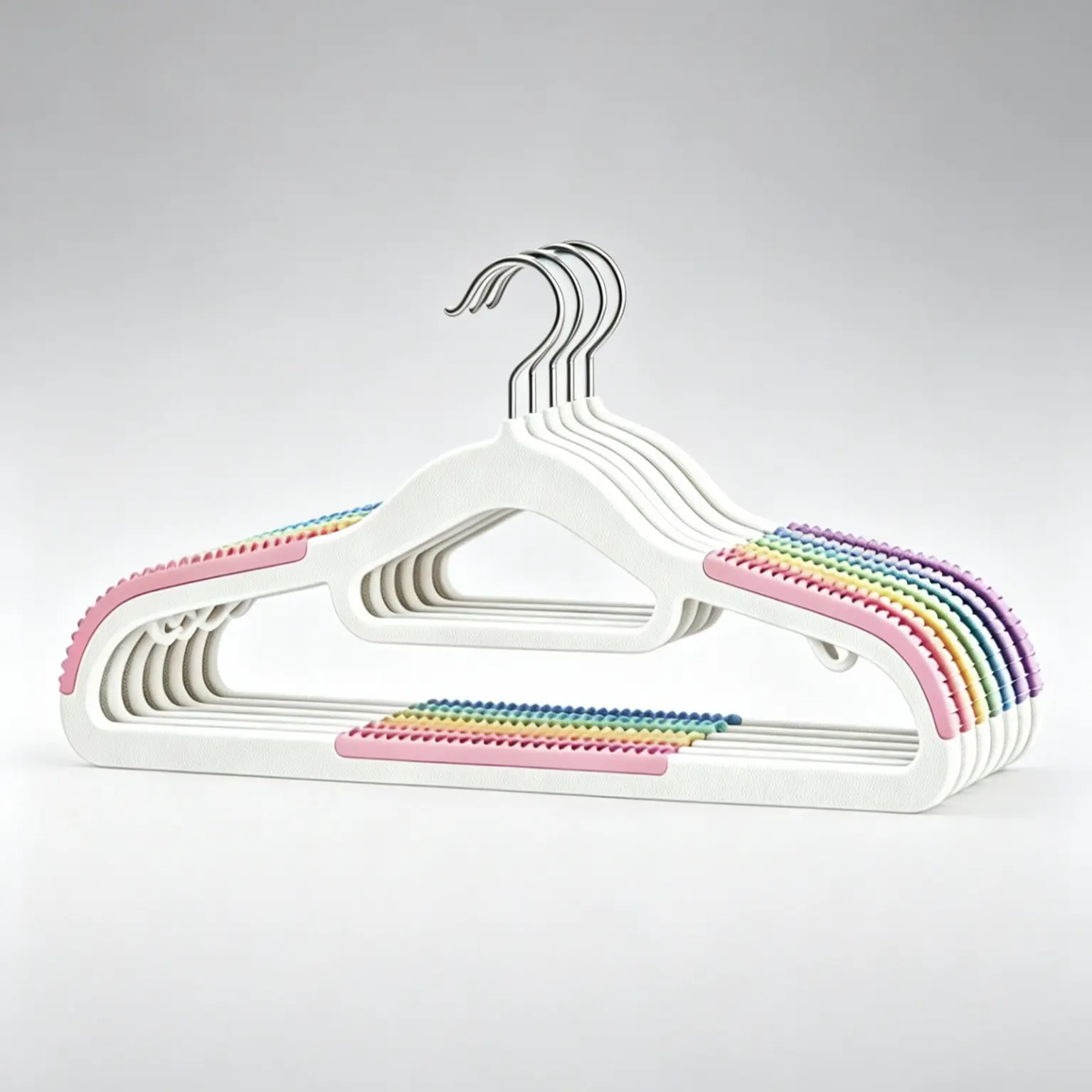 Dopamine Hanger, Invisible Non-Slip Shoulder Protector, Rainbow Clothes Rack, Prevents Wrinkles, Gentle on Clothing, Ideal for Wardrobe Organization