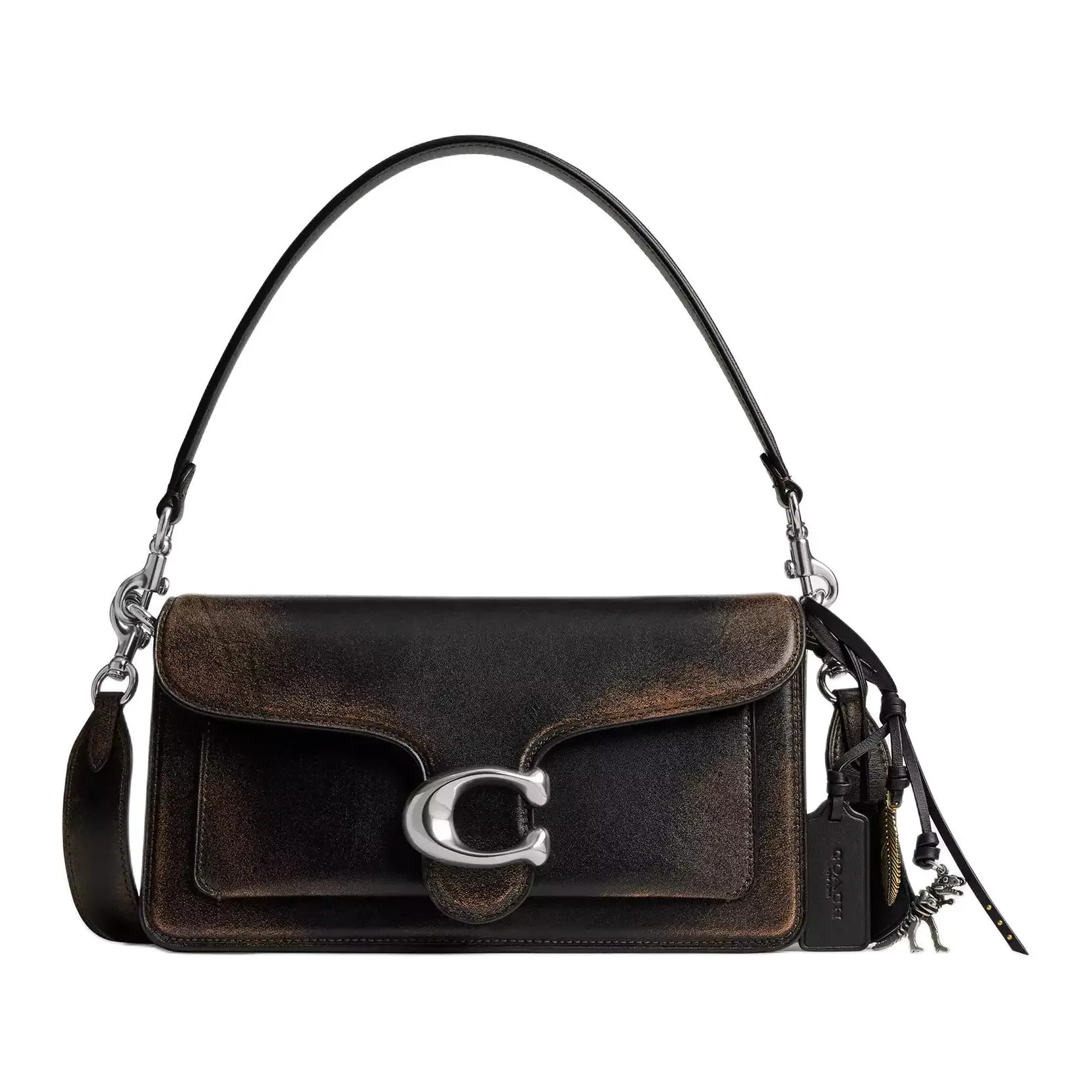COACH Tabby 26 Crossbody Handbag for Women – Vintage-Style C-Shaped Hardware, Genuine Leather, Light Tan