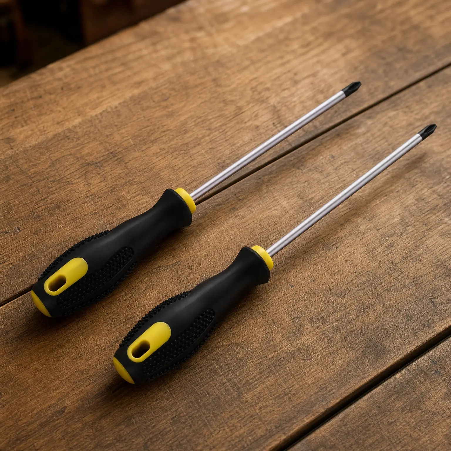 2Pcs 6 Inch Phillips Screwdriver Set, PH2 Magnetic Tip, Non-Slip Grip, 6mm Cross Head Screwdrivers