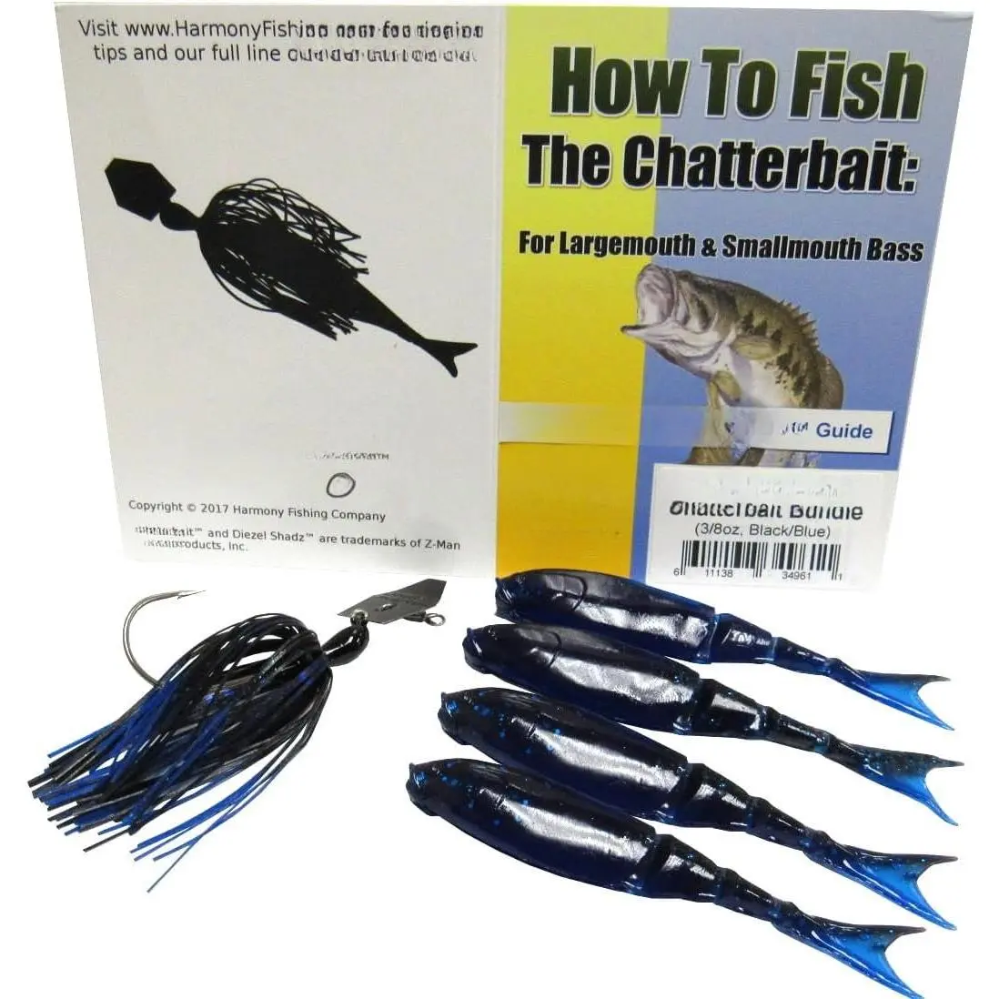Chatterbait Kit - Z-Man 3/8oz + Razor ShadZ + How to Fish Guide