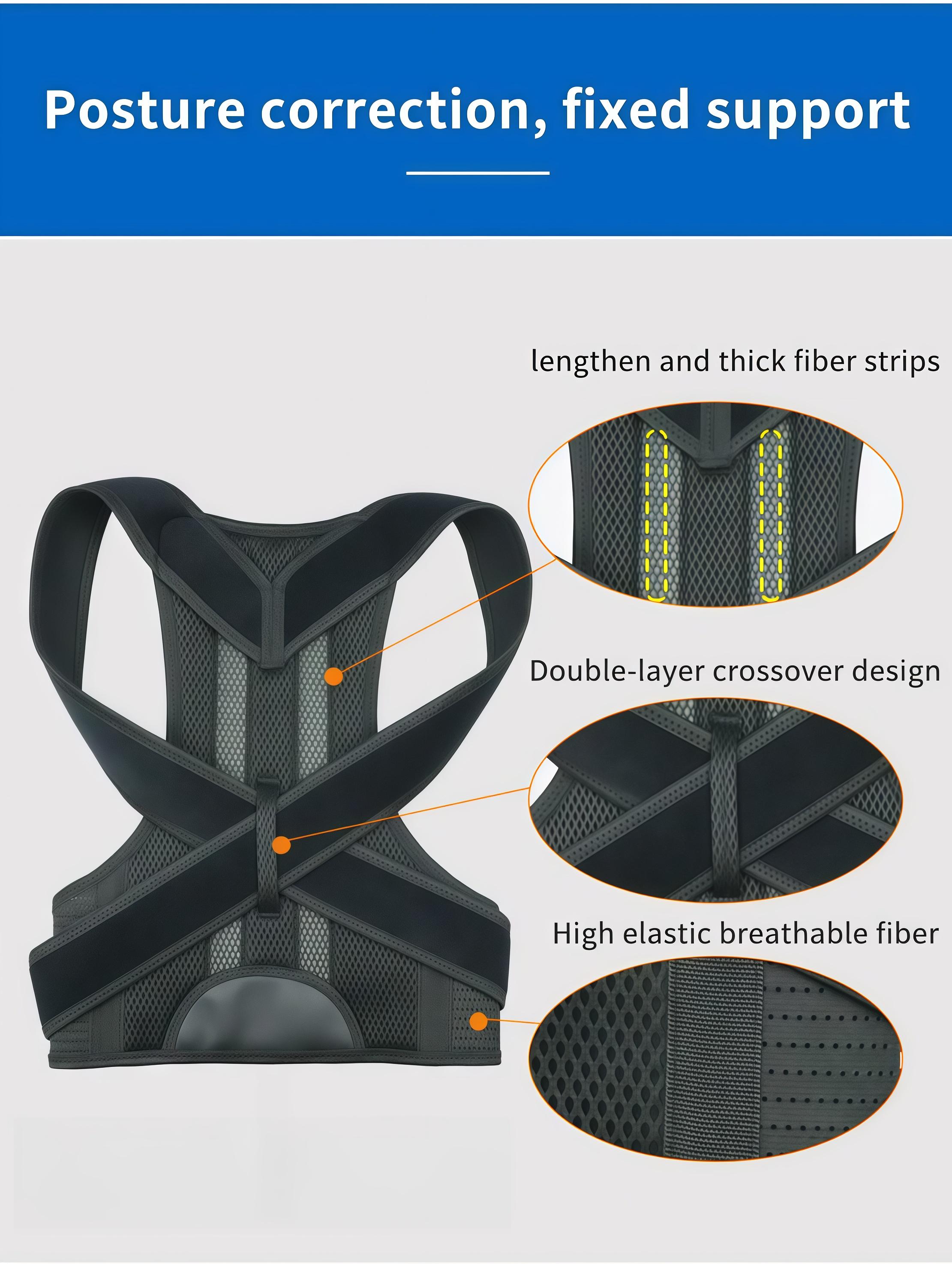 Adjustable Posture Corrector for Men Women – Back Brace for Hunchback, Spine Alignment & Pain Relief