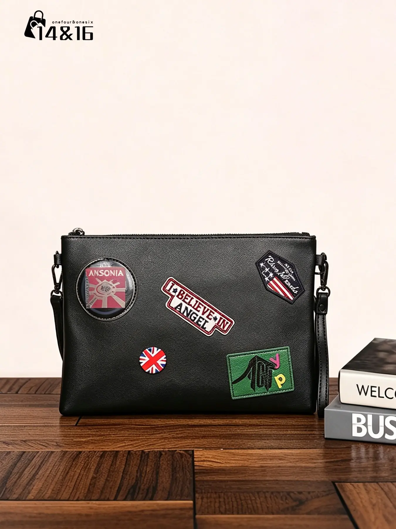Men's Elegant Envelope Clutch Bag, Large Capacity Plain Style Handbag, Portable Street Fashion Wallet, All Seasons Accessory
