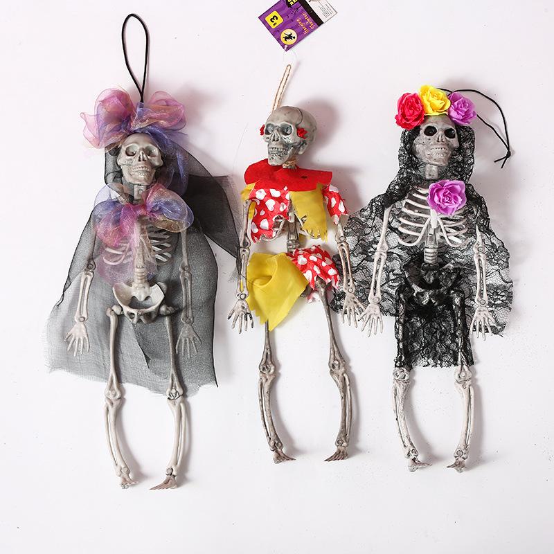 Plastic Simulated Skull Halloween Skull Scary Head with Blood