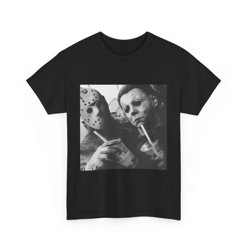 JASON & MICHAEL MYERS T-SHIRT, Funny Halloween Shirt, Unisex T-Shirt, Y2K 90s Graphic Shirt, gift for her, him, Womenswear Top, Halloween Shirt