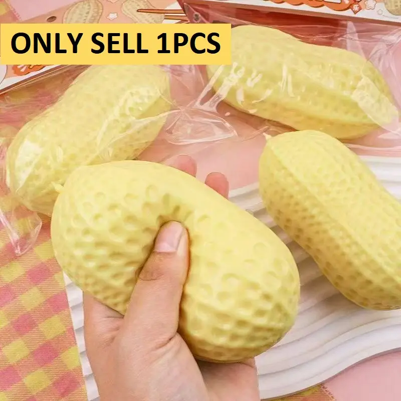 Large Peanut Squishy Stress Relief Toy, Slow Rebound Soft Gel, Big Mud Feel, Tpr Material, Perfect for Relaxation and Anger Release