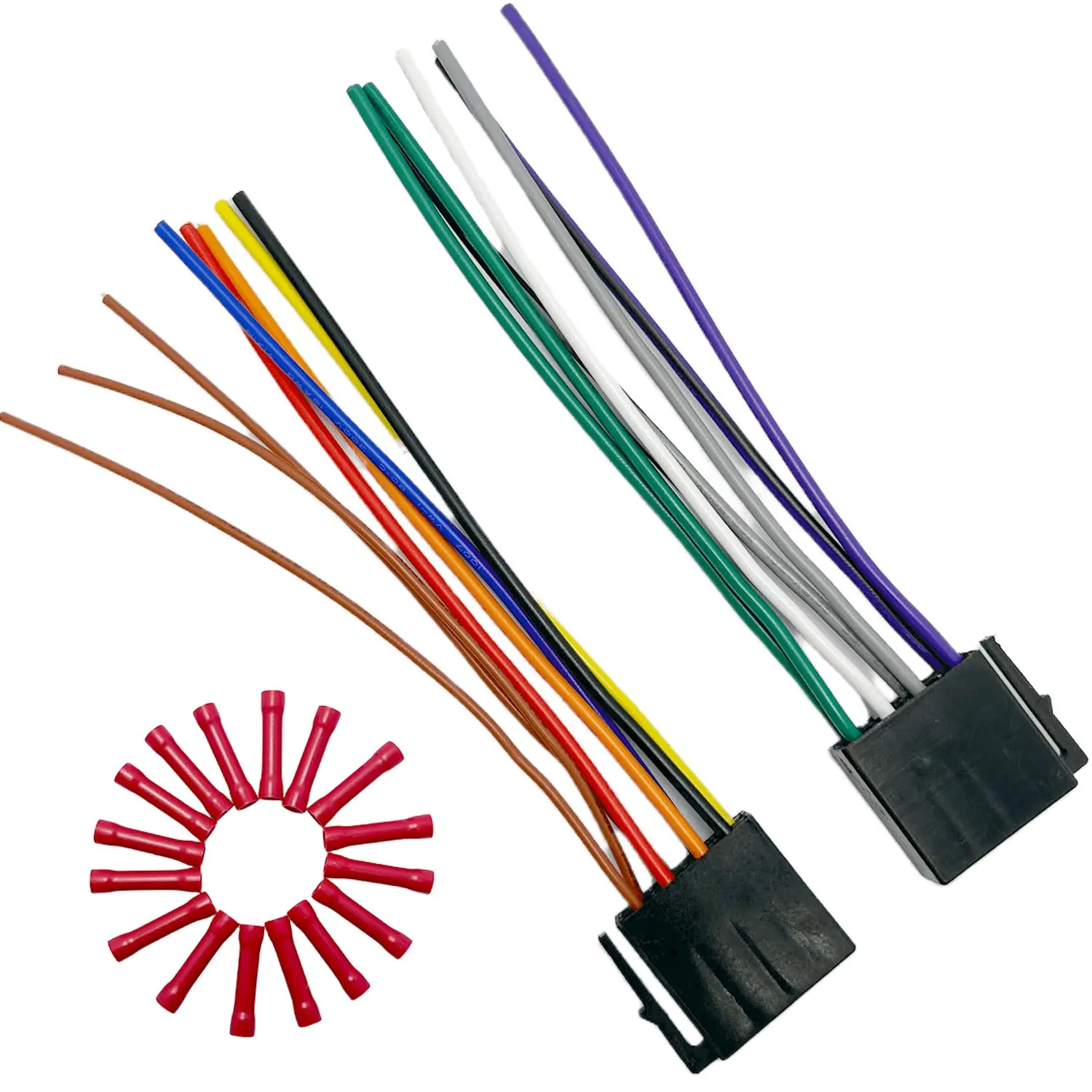 8+8Pin Universa ISO  Radio Wiring Harness, Android  Stereo Harness Adapter Radio Power Speakers Wiring Adapter ISO Radio Harness Adapter  for  Jenson Leadfan SJOYBRING