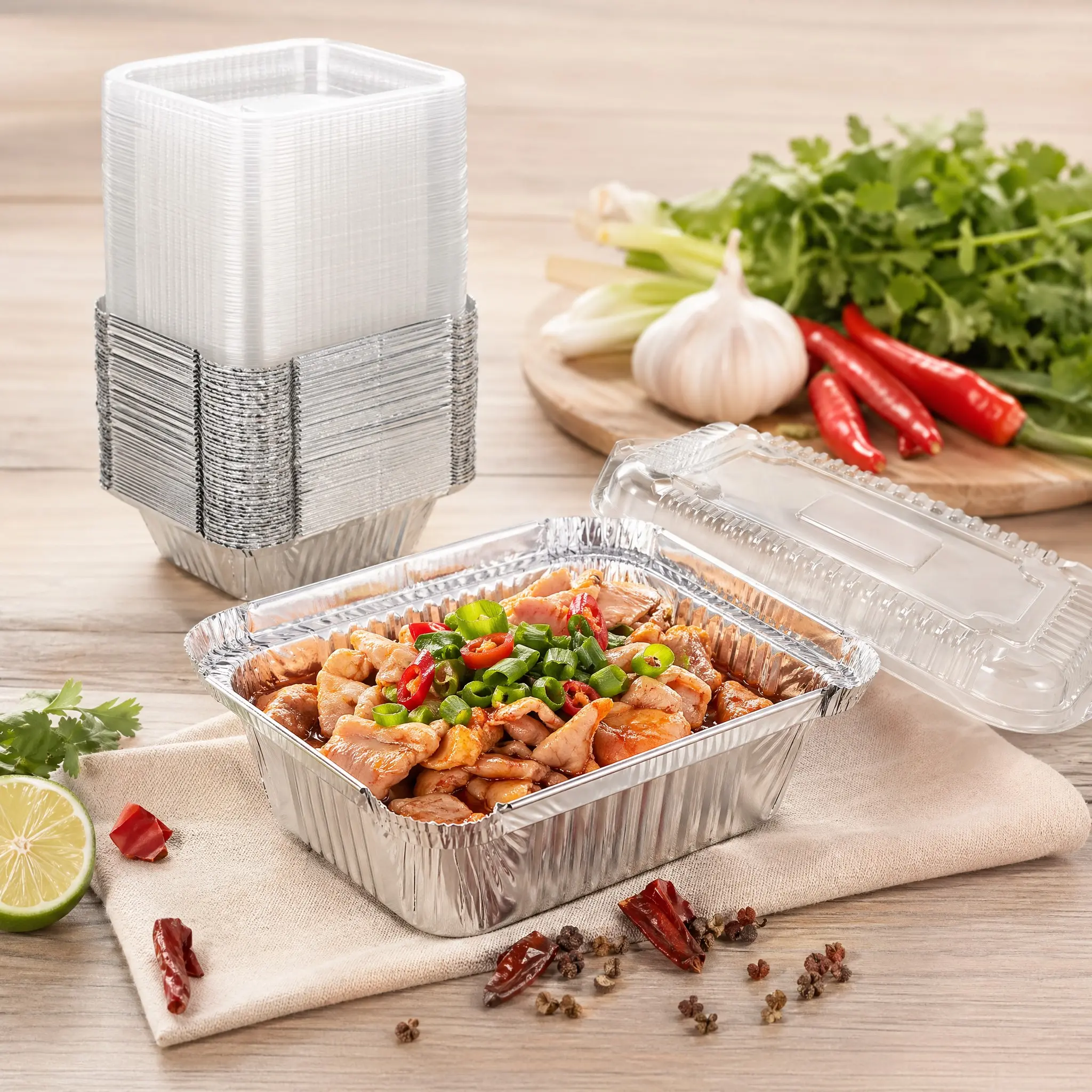 120pcs Aluminum Baking Pans, Disposable Foil Baking Sheets, Ideal for Cooking, Baking, Heating, Storage, Food Prep