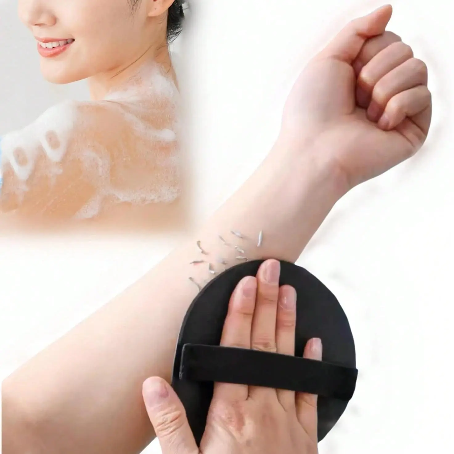 3pcs Strong Exfoliating Bath Mitts for Women, Body Exfoliating Gloves, Pain-Free Dead Skin Remover, Home Use, Whole Body Massage, Back Scrubber for Shower, Model F-1120