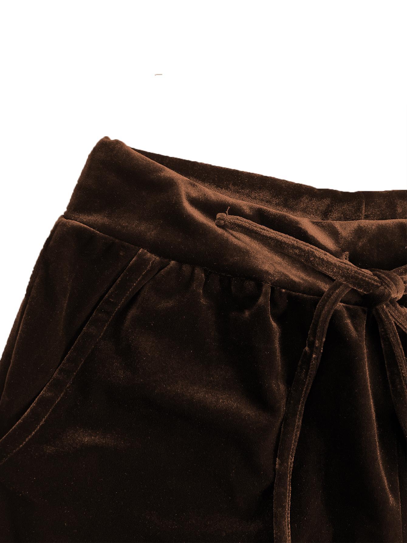 Joyfunear Women's Velvet Tracksuit Set: Hooded Zip-Up Jacket + Jogger Pants