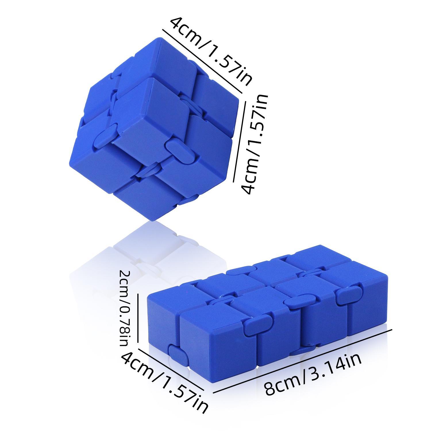 Infinite Cube Stress Relief Toy, Finger Fidget Tool, Pocket Size, Metal, Anxiety & Adhd Friendly, Durable Sensory Toy for Adults, Teens, Kids