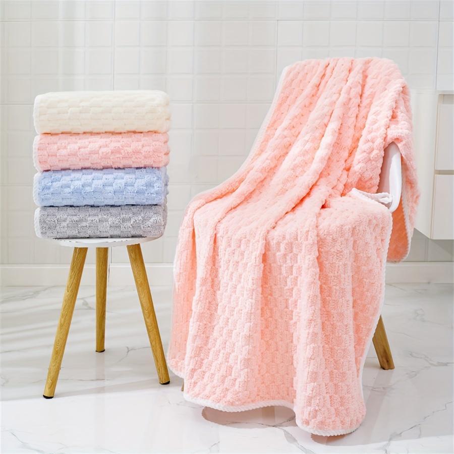 Solid Color Bath Towel, 4 Counts/set Soft Absorbent Towel, Quick Drying Towel for Bathroom, Hotel, Salon, Spa, Gym, Travel