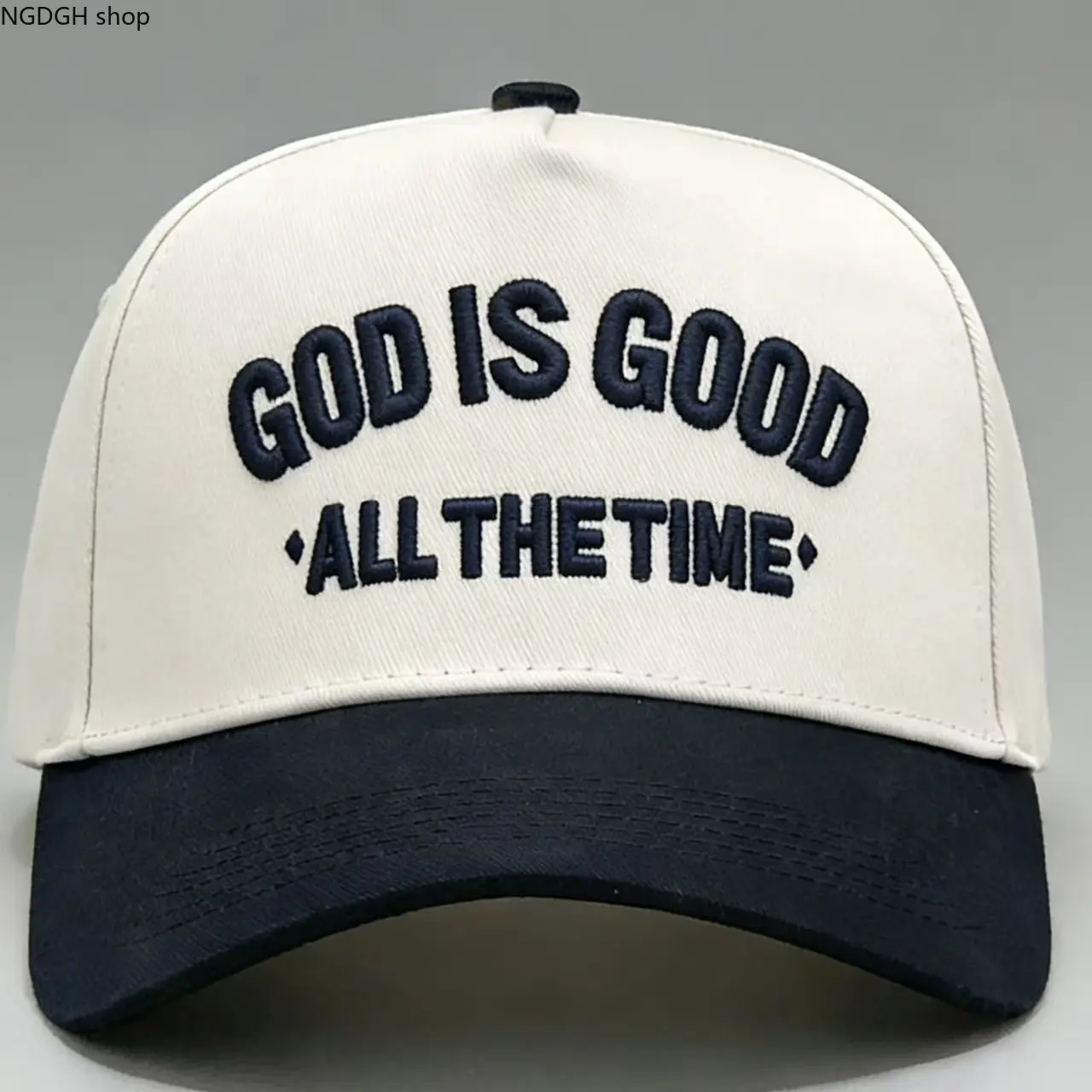 Christian Faith Hat - "God is Good All the Time" Embroidered Baseball Cap, Adjustable Religious Statement Hat, Perfect Inspirational Gift for Believers & Church