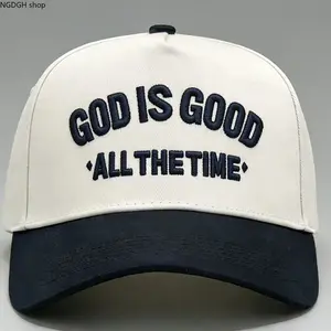 Christian Faith Hat - "God is Good All the Time" Embroidered Baseball Cap, Adjustable Religious Statement Hat, Perfect Inspirational Gift for Believers & Church