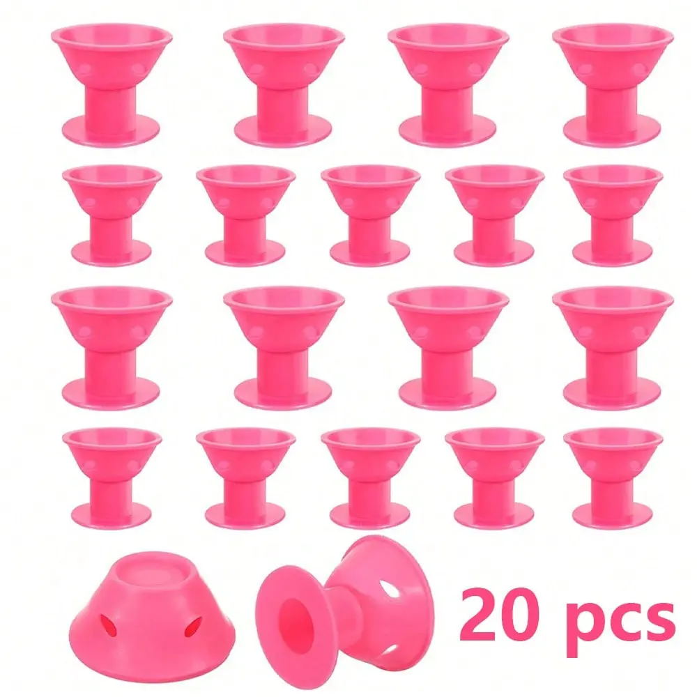Silicone Sleep Hair Curlers, Bell & Mushroom Hair Rollers, 20