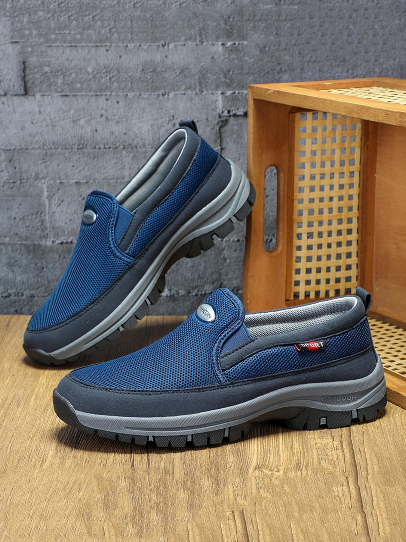 Men's Casual Sporty Slip on Round Toe Sneakers, 1 Pair Trendy Breathable Comfortable Sports Running Shoes, Fashionable Sneakers for Daily Wear, Walking Running Shoes
