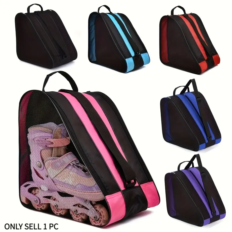 Minimalist All-Purpose Skateboard & Roller Skate Bag - Durable Oxford Fabric, Single/Double Thick Protection Storage with Zipper, Ideal Gift for Kids & Teens