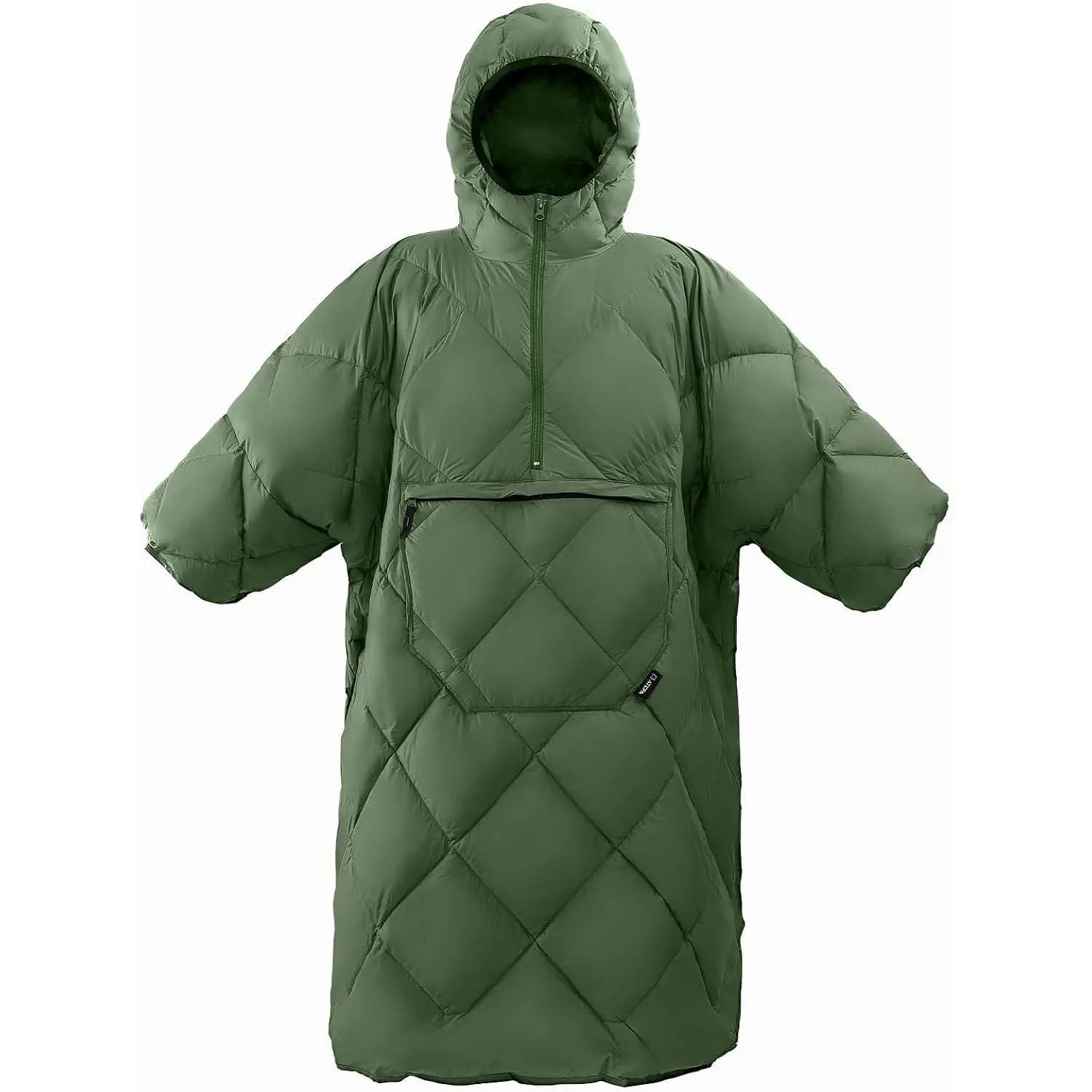Wearable Sleeping Bag Blanket Poncho, Recycled Water-Resistant Camping Poncho, Stadium Blanket for Outdoor Sports
