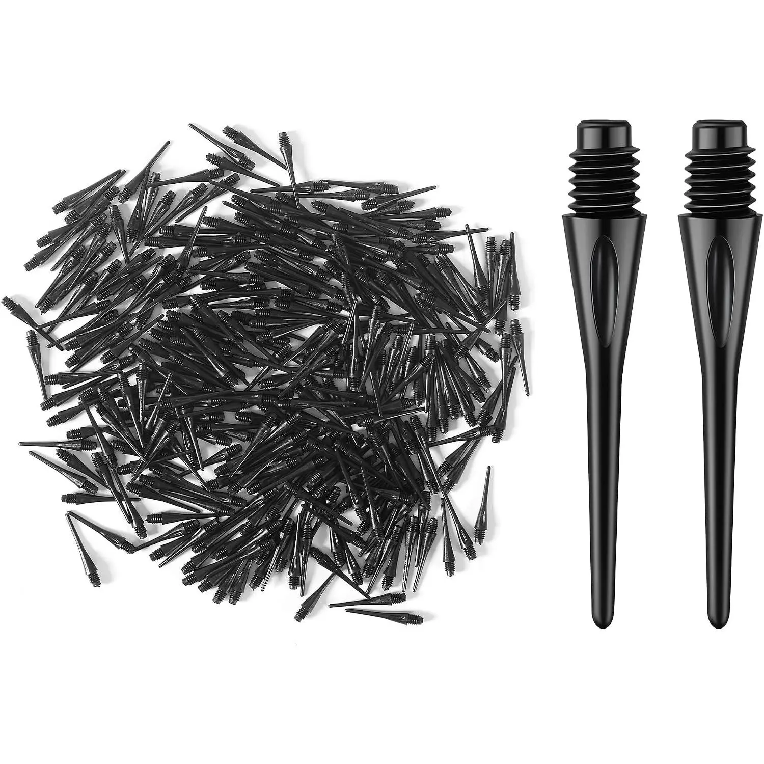 2BA Thread Soft Dart Tips, 300 Pack Plastic Dart Points Replacement, Premium Dart Accessories