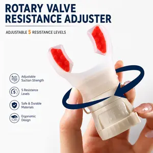 1pc Adjustable Resistance Breathing Trainer, Portable Fitness Device, Silicone Mouthpiece, Easy to Clean, No Battery Required, Boost Lung Capacity