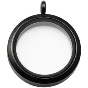 DIY Floating Round Locket Pendant, Living Floating Memory Lockets for Women Friendship Nostalgic Necklace, 30mm