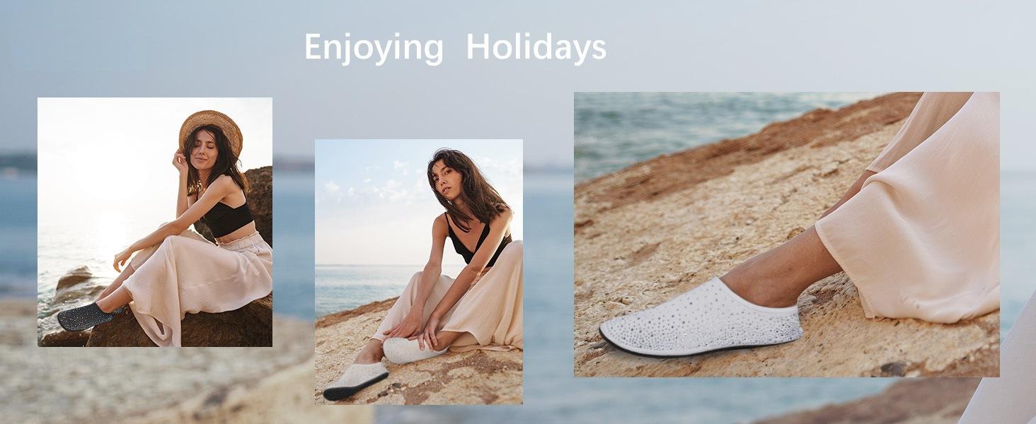 Mesler Water Shoes for Men Women Barefoot Quick-Dry Aqua Sock Outdoor Athletic Sport Shoes Kayaking Boating Hiking Surfing Walking#SpringStatements Greenish