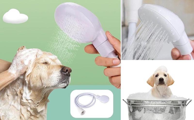 Sink Spray Rubber Hose,Portable Sink hose Attachment for Faucet,Hand Held Shower Head Sprayer for Bathing Baby,Pets,Washing Hair,Rinsing Vegetables Dog Wash Sprayer (A-white)