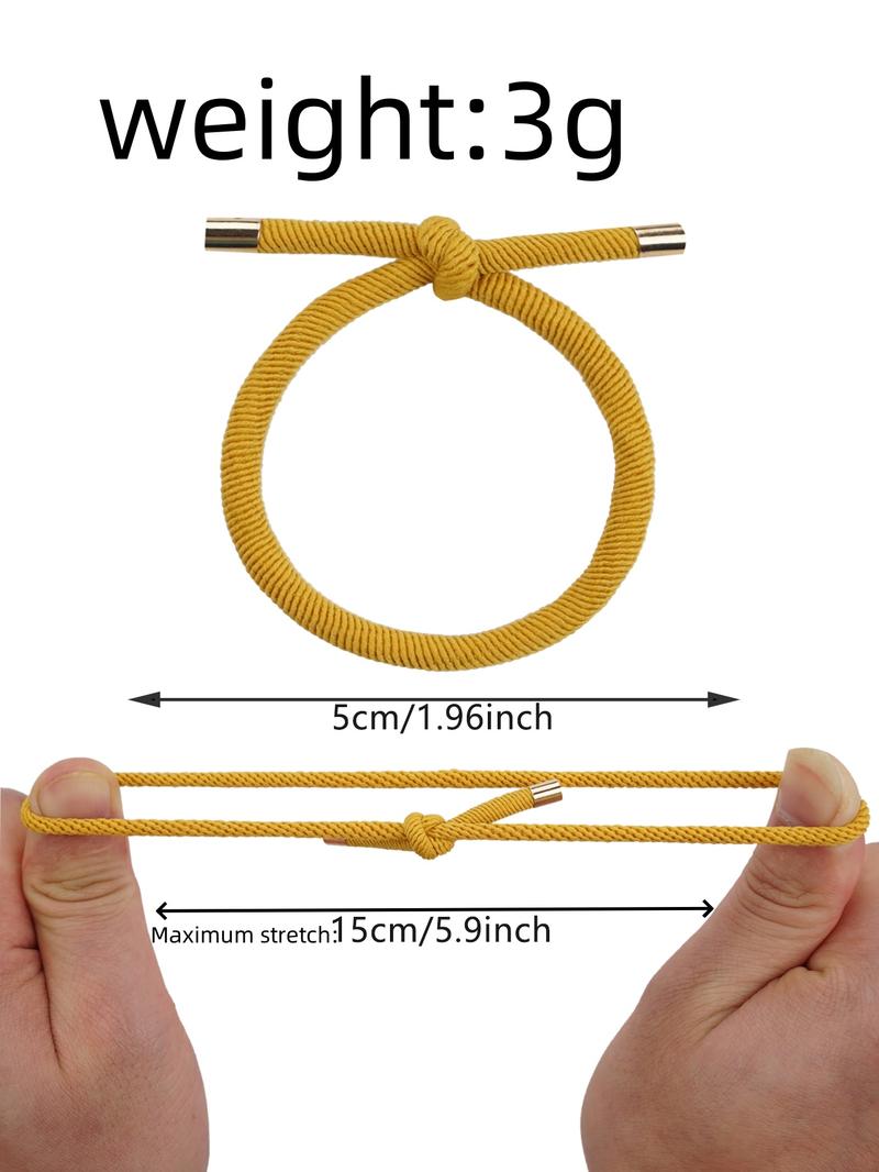 14pcs/set Plain Colorful Knotted Hair Ties, Casual Versatile Nylon Hair Accessories for Women, No Crease Hair Small Ponytail Holders for Kids Girls