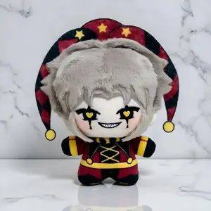 Game The Freak Circus Pierrot Cotton Doll Toy Cute Clown Plush Pendant Keychain Fan Collection Gift Jewelry Accessory Decoration