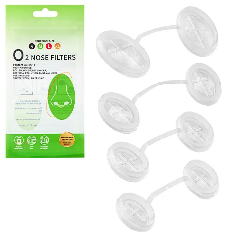 10 Invisible Nasal Filters, Allergy Protection, Disposable Nose Inserts, Ideal for Running, Construction, Cleaning, Outdoor Activities