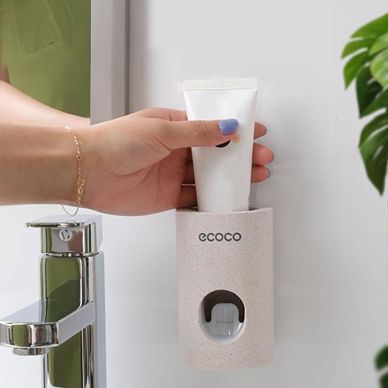 Eco-Friendly Automatic Toothpaste Dispenser, Wall-Mounted and Simple Adhesive Design for Bathroom, Ideal for Home Use
