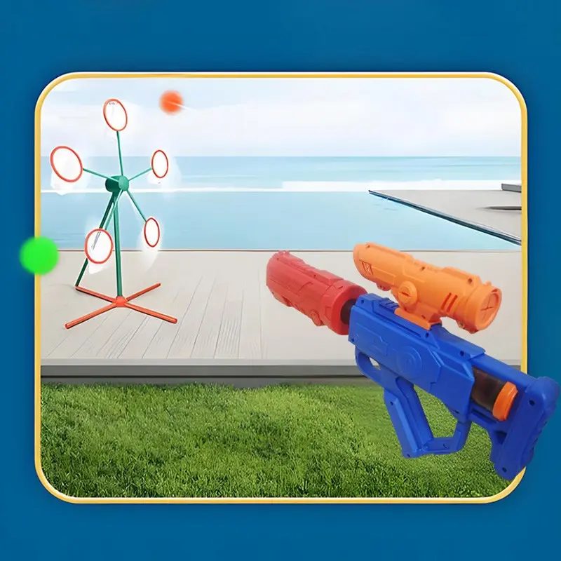 Parent-Child Shooting Target Board Toy, 360° Rotating Sensory Integration Training Target, Outdoor Indoor Sports Game Set for Kids