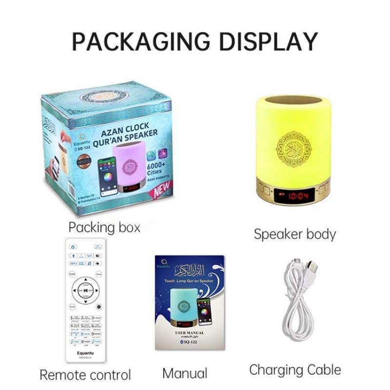 Wireless Portable Smart Speaker, Rechargeable Bluetooth-compatible Speaker with Remote Control, Multifunctional Ambient Night Light Speaker for Home, Audio