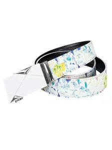 Trendy youth automatic buckle belt, unique design, high fashion appeal, casual, versatile, INSPIRATIONAL style belt.