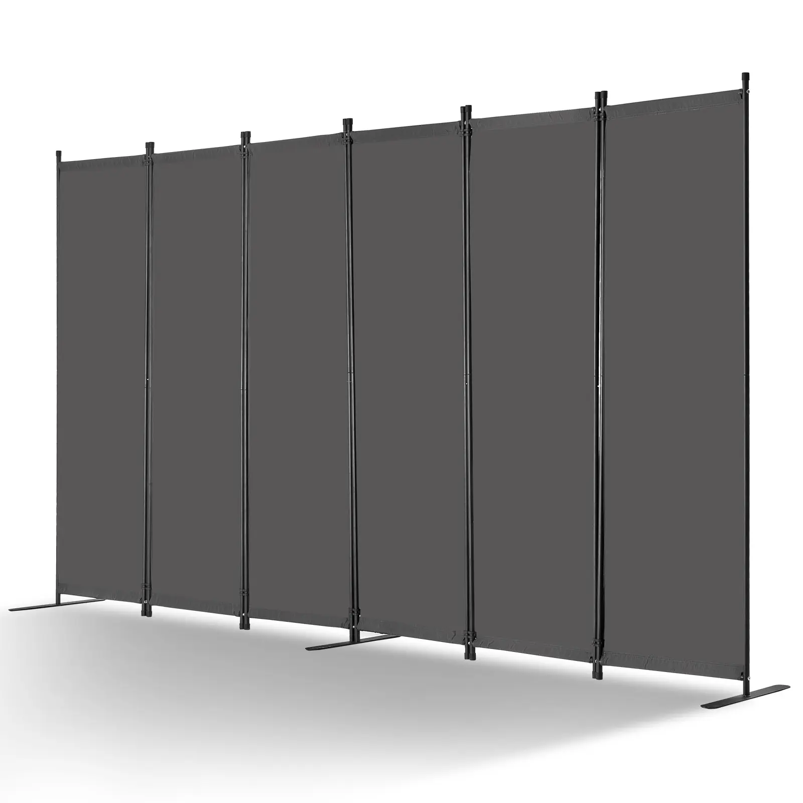 VEVOR Room Divider, 6 Panel Room Divider, Folding Privacy Screen and Portable Partition Divider for Room Separation, Freestanding Room Partitions for Office, Bedroom, Study, Grey