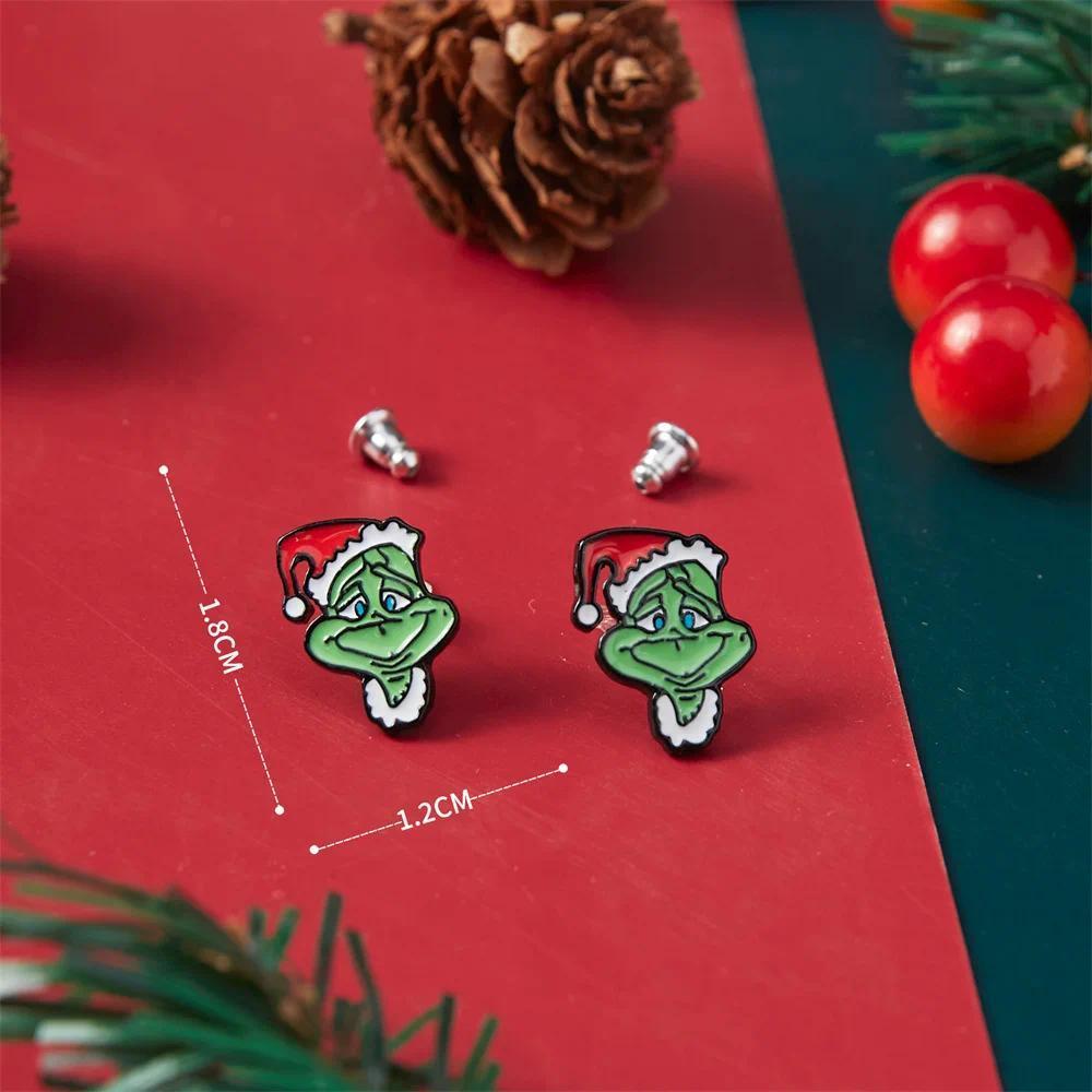 2026 Christmas Earrings Classic Cartoon Series Metal Acrylic Drop Earring for Woman Girl New Year Christmas Party Gift