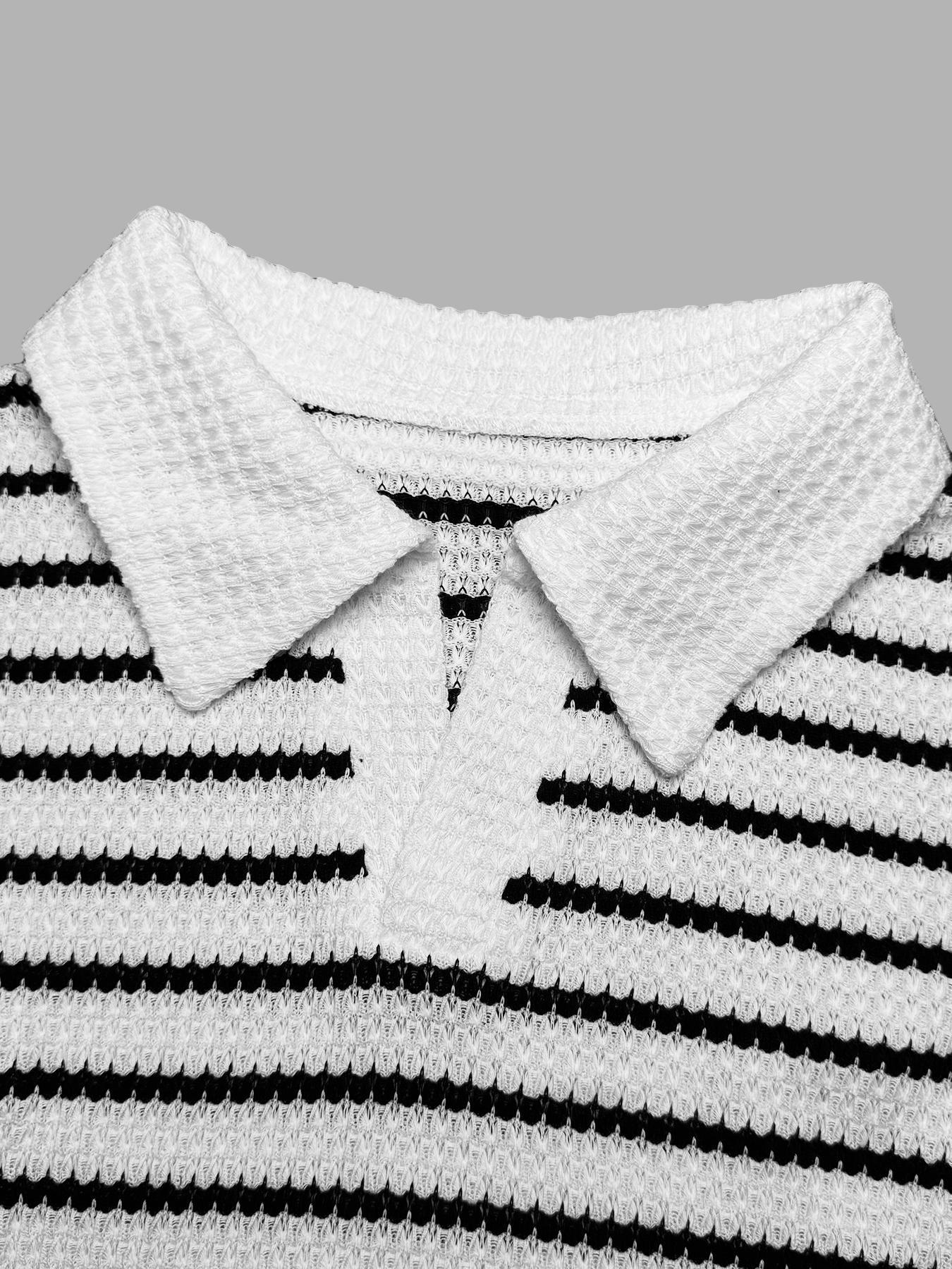 2-piece women's loose striped V-neck dropped shoulder long-sleeved T-shirt and elastic waist striped pants autumn and winter knitted suit