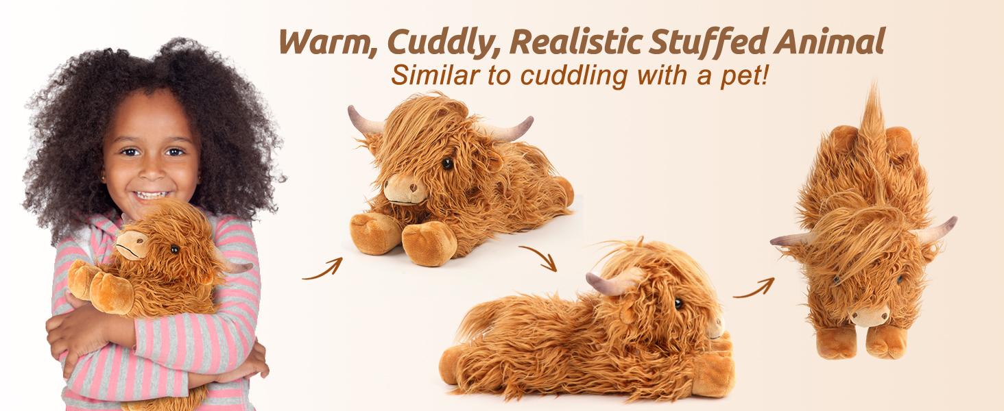 Highland Cow Stuffed Animals, Microwavable Stuffed Animals Heating Pad for Cramps, Pain Stress Relief, Heatable & Coolable Lavender Scented Cow Plush Toy for Anxiety, Women Kid Bedtime Highland Cattle Highland Cow Stuffed Animals, Microwavable Stuffed Animals Heating Pad for Cramps, Pain Stress Relief, Heatable & Coolable Lavender Scented Cow Plush Toy for Anxiety, Women Kid Bedtime Highland Cattle