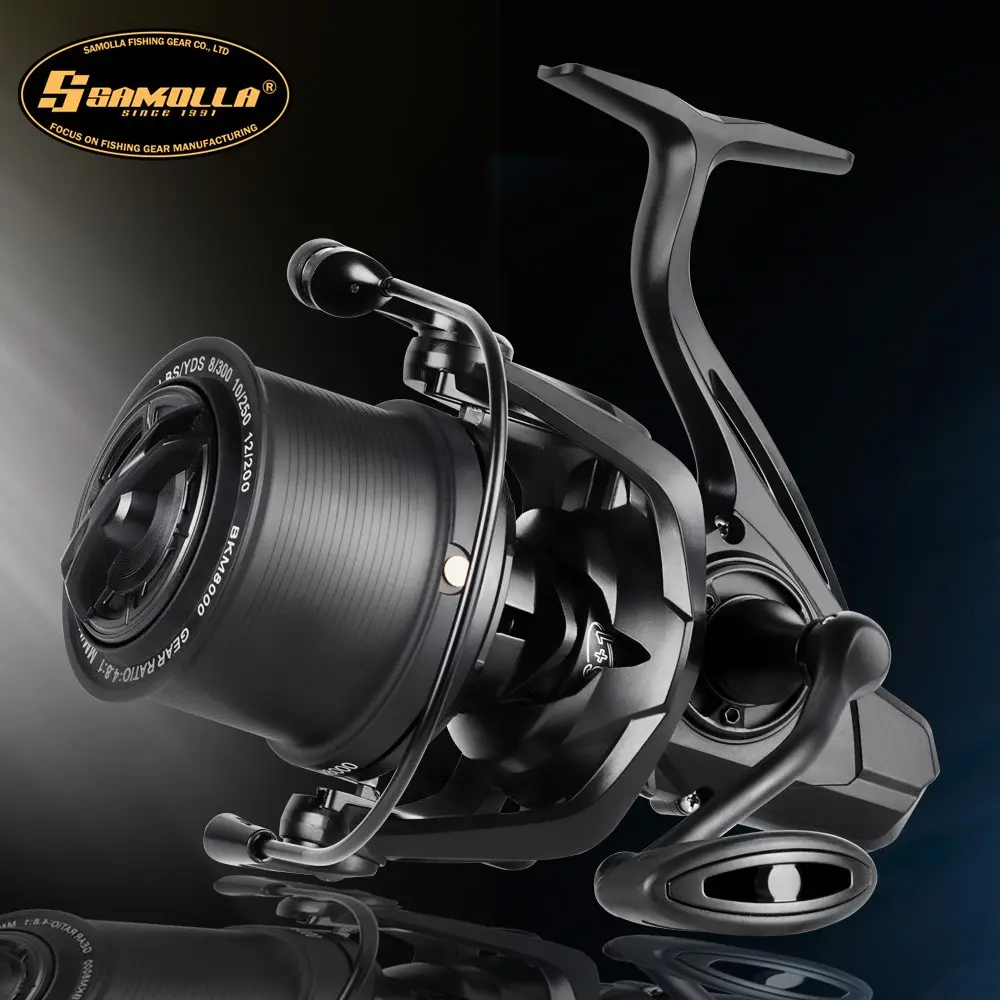 Samolla Saltwater Spinning Reel 8000-14000, 25kg Brake Force, 5+1bb Bearings, 4.8:1 Gear Ratio, Ideal for Big Game Fishing