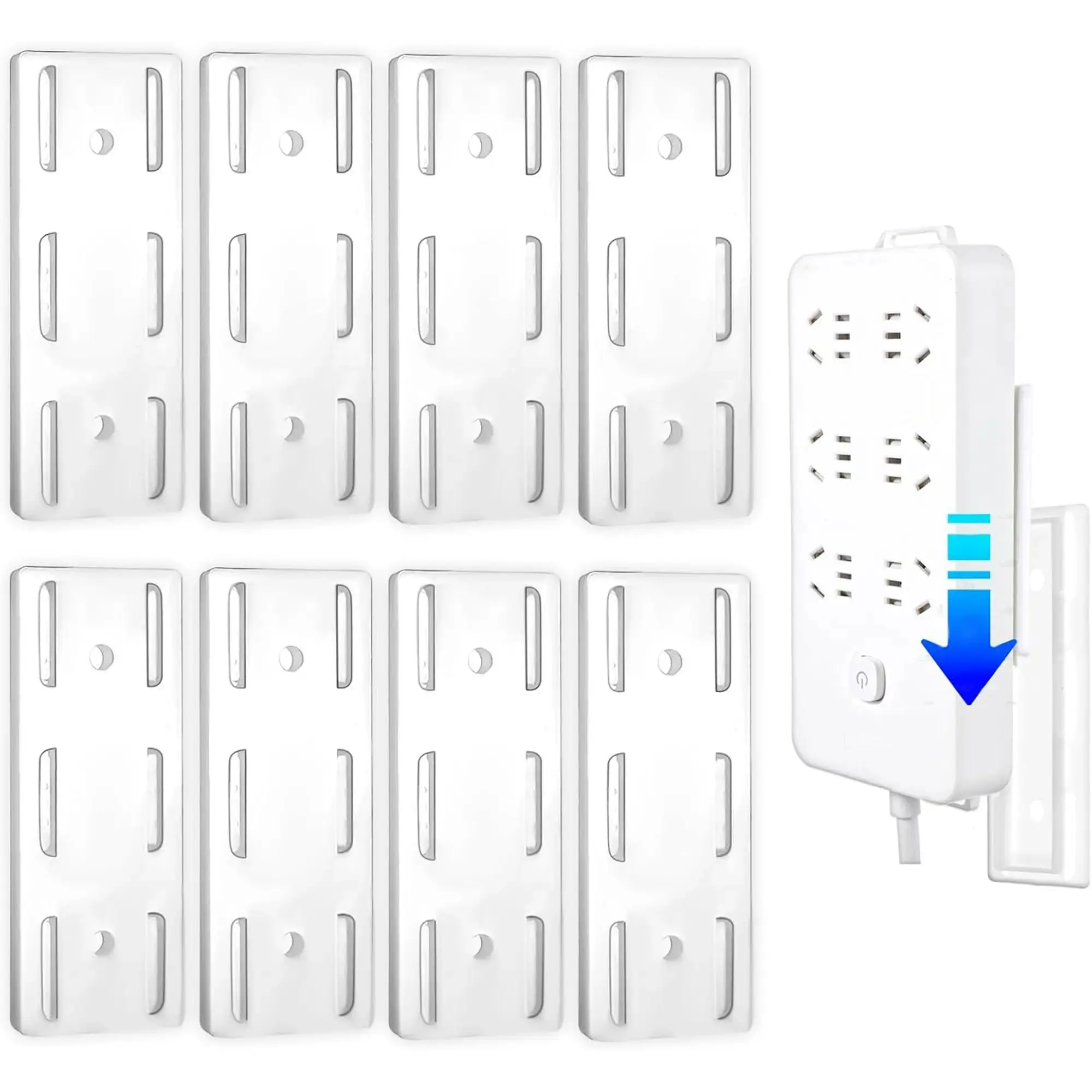10 Counts Power Strip Holder Wall Mount, cable management system for surge protectors